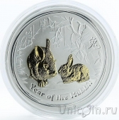 Австралия 1 доллар 2011 Год кролика (позолота)