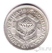 Южная Африка 6 пенсов 1955