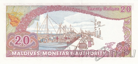 Мальдивы 20 руфия 1987