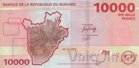 Бурунди 10000 франков 2022