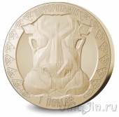 Сьерра-Леоне 1 доллар 2023 Африканские маски: гиппопотам (вирениум)