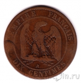 Франция 10 сантимов 1862 (A)