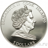 Острова Кука 5 долларов 2008 Николай Коперник