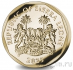 Сьерра-Леоне 1 доллар 2023 Африканские маски: Зебра (вирениум)