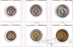 Остров Европа набор 6 монет 2012 Корабли