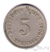 Германская Империя 5 пфеннигов 1900 (J)