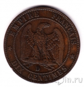 Франция 10 сантимов 1856 (D)