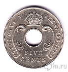 Британская Восточная Африка и Уганда 5 центов 1914