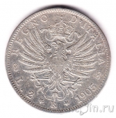 Италия 2 лиры 1905