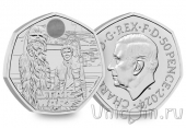 Великобритания 50 пенсов 2024 Звездные войны (Чубакка и Хан Соло)