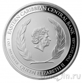 Восточно-Карибские Территории 2 доллара 2021 Ангилья