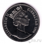 Гибралтар 1 крона 1994 Шерлок Холмс. Корабль Мария Целеста