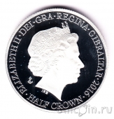 Гибралтар 1/2 кроны 2016 Битва за Атлантику (3)