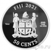 Фиджи 50 центов 2021 Кошки