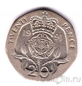 Великобритания 20 пенсов 1991