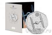 Великобритания 50 пенсов 2024 Звездные войны TIE Fighter