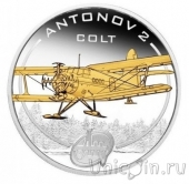 Острова Кука 1 доллар 2008 Самолет Антонов Ан-2