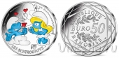 Франция 50 евро 2020 Влюбленные Смурф и Смурфетта