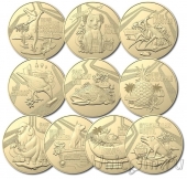 Австралия набор 10 монет 1 доллар 2023 Большие вещи (Aussie Big Things)