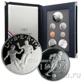 США Prestige set 1994 - набор из 7 монет с серебряным долларом