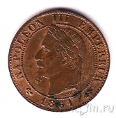 Франция 1 сантим 1861 (A)