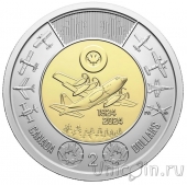 Канада 2 доллара 2024 100 лет Королевским ВВС Канады