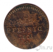Гессен-Дармштадт 1 пфенниг 1801