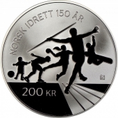 Норвегия 200 крон 2011 150 лет норвежскому олимпийскому комитету