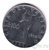 Ватикан 100 лир 1958