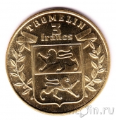 Остров Тромлен 3 франка 2025 Дикие кошки: Бенгальская кошка