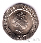 Гибралтар 20 пенсов 2003