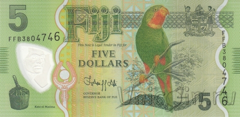Фиджи 5 долларов 2012