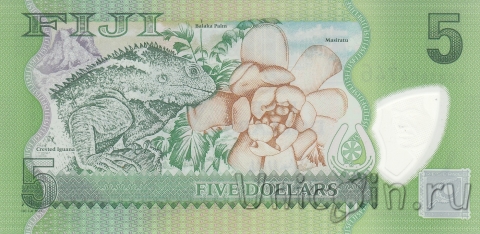 Фиджи 5 долларов 2012