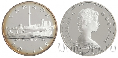 Канада набор 7 монет 1984 Proof с серебряным долларом