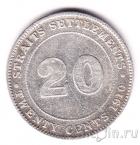 Стрейтс-Сетлментс 20 центов 1910