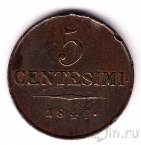 Ломбардо-Венецианское королевство 5 чентезимо 1849