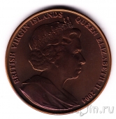 Британские Виргинские острова 5 долларов 2004 125 лет почтовой марке