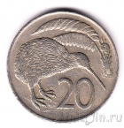 Новая Зеландия 20 центов 1974