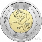 Канада 2 доллара 2025 Дафна Оджиг