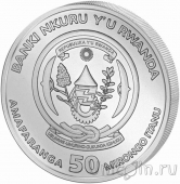 Руанда 50 франков 2026 Год лошади