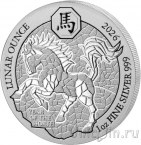 Руанда 50 франков 2026 Год лошади