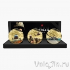 Соломоновы острова набор 3 монеты 50 центов 2025 Война во Вьетнаме