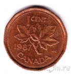 Канада 1 цент 1987