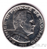 Монако 1 франк 1986