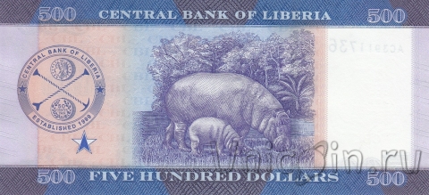 Либерия 500 долларов 2024