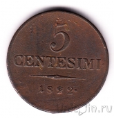 Ломбардо-Венецианское королевство 5 чентезимо 1822