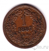 Венгрия 1 крейцер 1887
