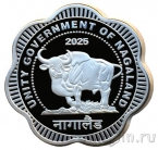 Нагаленд 200 рупий 2025 Гаур и амурский сокол