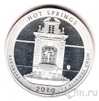 США 25 центов 2010 Hot Springs (S, серебро)