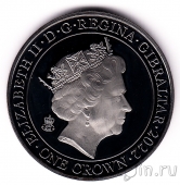 Гибралтар 1 крона 2022 Королева Елизавета II 1926-2022 (1)